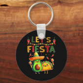 Let'S Fiesta Avocado And Tacos Cinco De Mayo キーホルダー (正面)