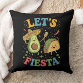 Let'S Fiesta Avocado And Tacos Cinco De Mayo クッション (ブランケット)