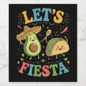 Let'S Fiesta Avocado And Tacos Cinco De Mayo ワインラベル (シングルラベル)