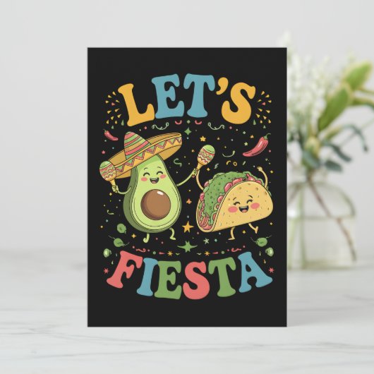 Let'S Fiesta Avocado And Tacos Cinco De Mayo 招待状 (スタンド正面)