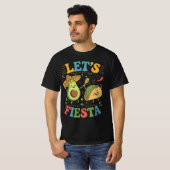 Let'S Fiesta Avocado And Tacos Cinco De Mayo Tシャツ (正面フル)