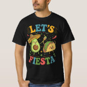 Let'S Fiesta Avocado And Tacos Cinco De Mayo Tシャツ (正面)