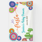 Let's Fiesta Baby shower bannerメキシコ産サボテン 横断幕 (縦)