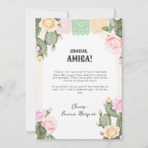 Let's Fiesta Bachelorette Weekend Thank You Card