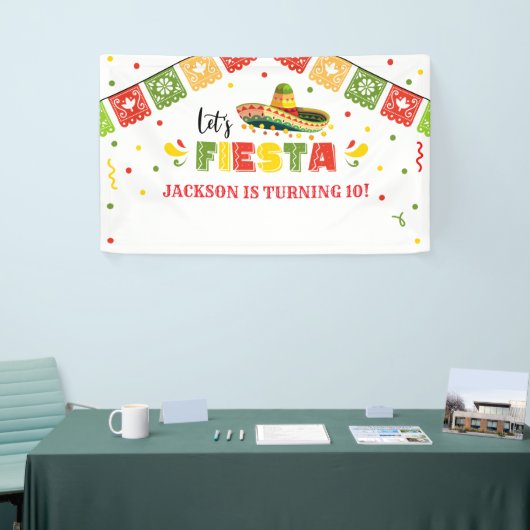 LET'S FIESTA Birthday Party banner backdrop  横断幕 (トレードショー)