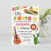 LET'S FIESTA Birthday Party Invitation 招待状 (スタンド正面)