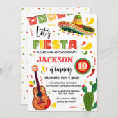 LET'S FIESTA Birthday Party Invitation 招待状 (正面/裏面)