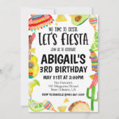 Let's Fiesta Birthday Party Invitation 招待状 (正面)