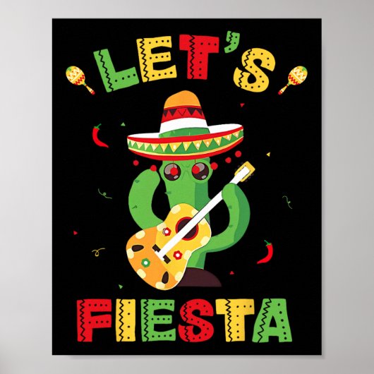 Let's Fiesta Cinco De Mayoメキシコのパーティー女性キッド ポスター (正面)