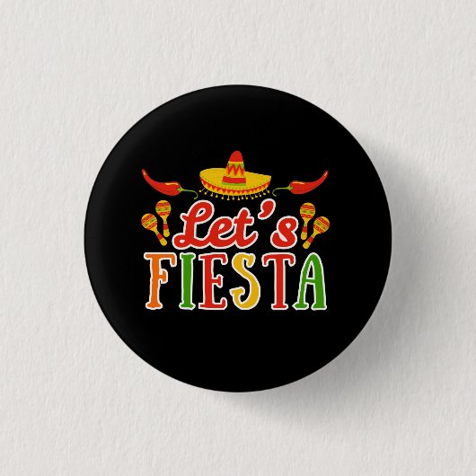 Let's Fiesta Cinco de Mayo 缶バッジ (正面)