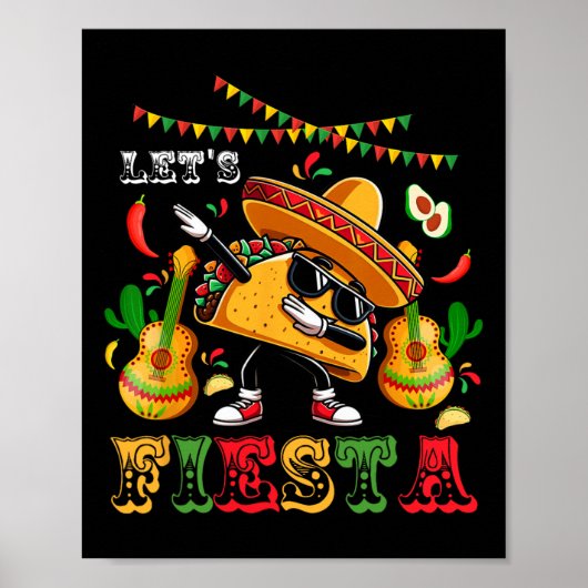 Let's Fiesta Cinco De Mayo Dabbingタコキッズボーイズ ポスター (正面)
