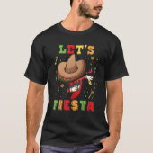 Let's Fiesta Cinco De Mayo Dabbing Chili Mexico Pa Tシャツ (正面)