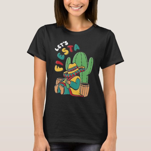 Let's Fiesta Cinco de Mayo Mexican Fiesta Cinco de Tシャツ (正面)