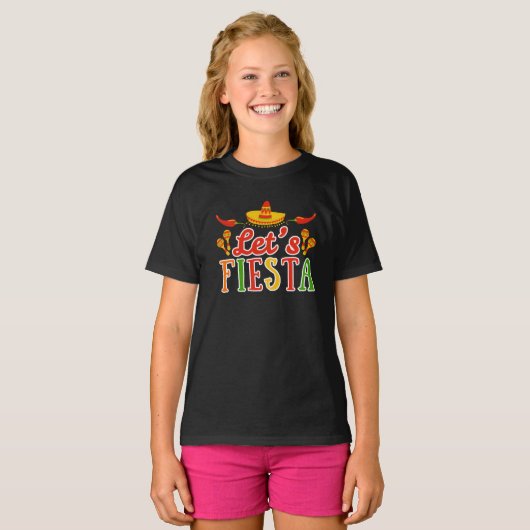 Let's Fiesta Cinco de Mayo Tシャツ (正面フル)