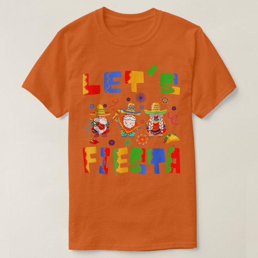 Let's Fiesta Meican Party  Happy Cinco De Mayo Hol Tシャツ (デザイン正面)