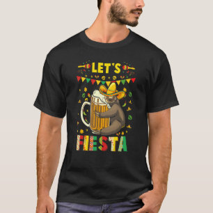 Let's Fiesta Sloth Beer Dringing Cinco De Drinko Tシャツ