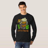 Let's Fiesta Sloth Beer Drink Cinco De Mayo Mex Tシャツ (正面フル)