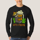 Let's Fiesta Sloth Beer Drink Cinco De Mayo Mex Tシャツ (正面)