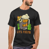 Let's Fiesta Sloth Beer Drink Cinco De Mayo Mex Tシャツ (正面)