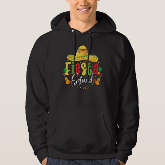 Let's Fiesta Squad Cinco De Mayo Mexican Guitar Ca パーカ (正面)