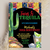Let's Fiesta Tacos & Tequila Mexican 50th Birthday 招待状