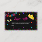 Let's Fiesta Water色の赤ちゃんシャワーおむつラッフル エンクロージャーカード (正面)