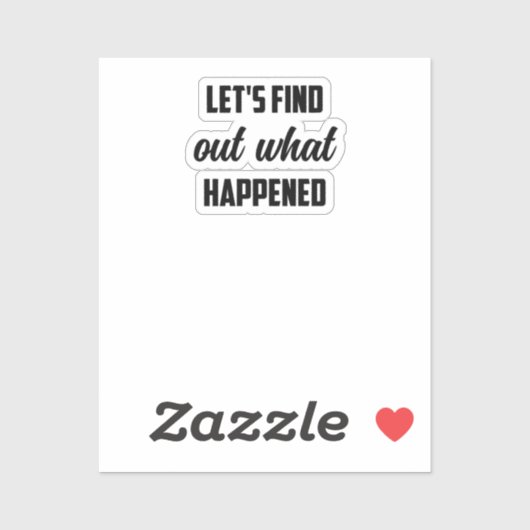 Let's Find Out What Happened: Investigative Quest	 シール (シート)