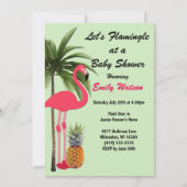 Let's Flamingle Baby Shower Pineapple, Dots招待状 招待状 (正面)