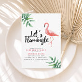 Let's Flamingle Birthday Party Invitation 招待状