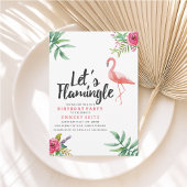 Let's Flamingle Birthday Party Invitation 招待状