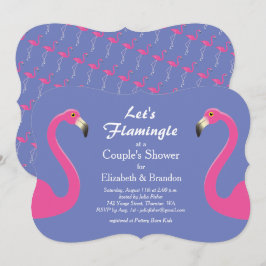 Let's Flamingle Couple's Shair招待状 – 紫 招待状