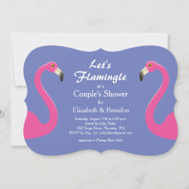 Let's Flamingle Couple's Shair招待状 – 紫 招待状