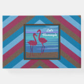 Let's Flamingle Patternカップルストライプのの写真を追加 ゲストブック (裏面)