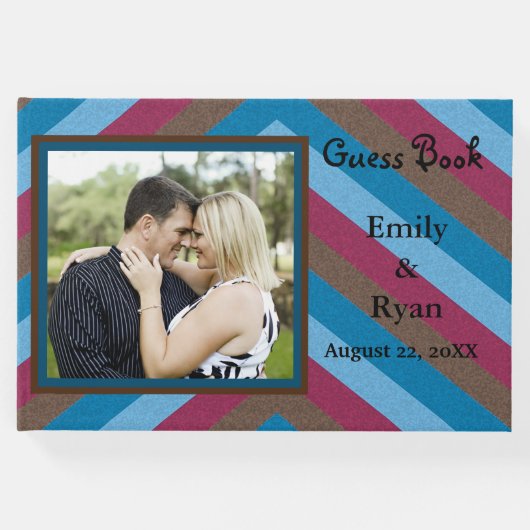 Let's Flamingle Patternカップルストライプのの写真を追加 ゲストブック (正面)