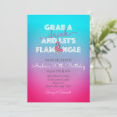 Lets Flamingle Summer Poolパーティー30th Birthday Inv 招待状 (スタンド正面)