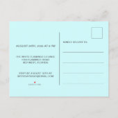 Let's Flamingle Tropical Flamingo 60th Birthday インビテーションポストカード (裏面)