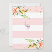 Let's Flamingo Baby Shower Invitation 招待状 (裏面)