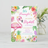 Let's Flamingo Flamingle Tropical Birthday  招待状 (スタンド正面)