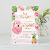 Let's Flamingo Flamingle Tropical Birthday 招待状 (スタンド正面)