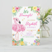 Let's Flamingo Flamingle Tropical Birthday 招待状 (スタンド正面)