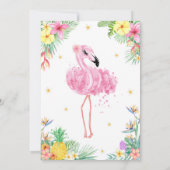 Let's Flamingo Flamingle Tropical Birthday 招待状 (裏面)