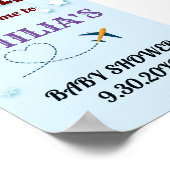 Let's Fly Baby Shower Welcome Sign - カスタム ポスター (角)