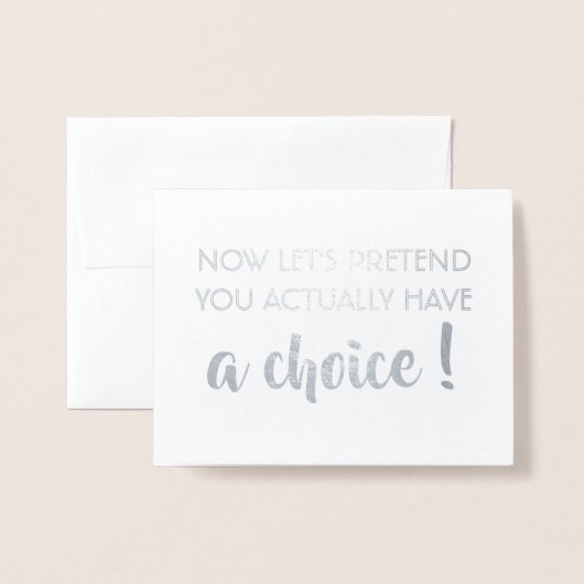 Let's Furi - Bridesmaid おもしろい Proposal 箔カード (封筒付き正面)