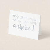 Let's Furi - Bridesmaid おもしろい Proposal 箔カード (正面)