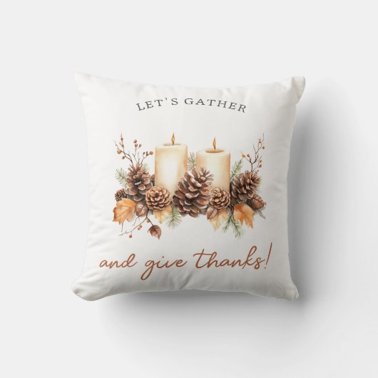 Let's Gather and Give Thanks Fall クッション (正面)