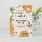 Let's Gather Friendsgiving Potluck Thanksgiving  招待状 (スタンド正面)