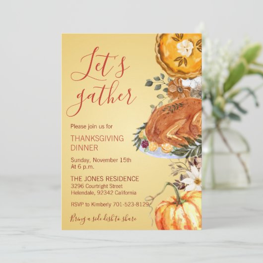 Let's gather Thanksgiving Dinner 招待状 (スタンド正面)