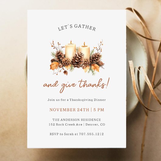 Let's Gather Thanksgiving Dinner 招待状