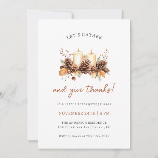 Let's Gather Thanksgiving Dinner 招待状 (正面)