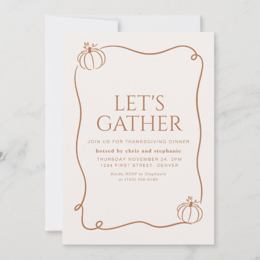 Let's Gather Vintage Invitation 招待状 (正面)